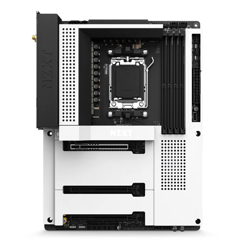 NZXT N7 B650E Motherboard - AMD B650 Chipset with Wi-Fi and White Cover