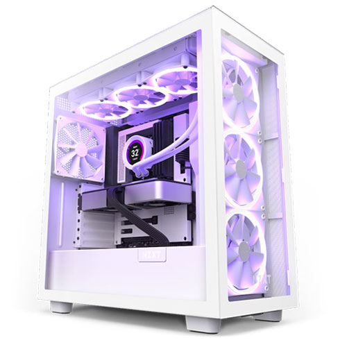 NZXT H7 (2023) Elite Edition ATX Mid Tower White Case