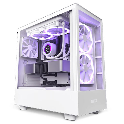NZXT H5 Elite Edition RGB ATX Mid Tower White Case