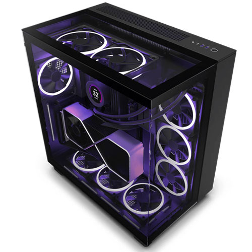 NZXT H9 Elite Edition RGB ATX Mid Tower Premium Black Case