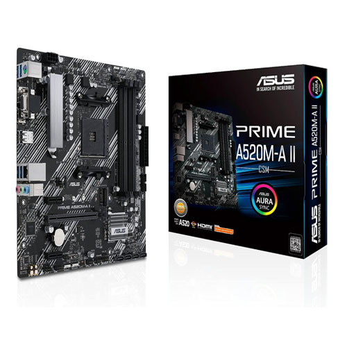 Asus Prime A520M-A II Micro ATX Motherboard.