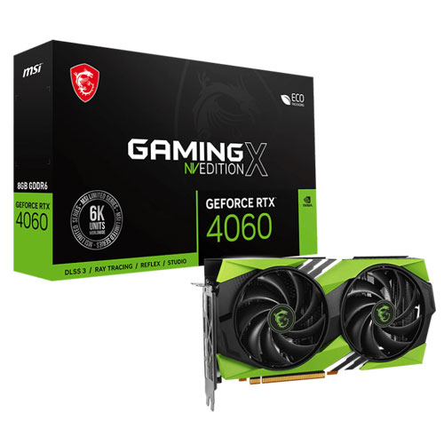 MSI Geforce RTX 4060 Gaming X NV Edition 8GB GDDR6X Graphics Card (3 YEARS WARRANTY) -NOT SOLD SEPARATELY