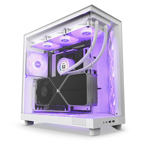 NZXT H6 Flow RGB Edition ATX Mid Tower White Case