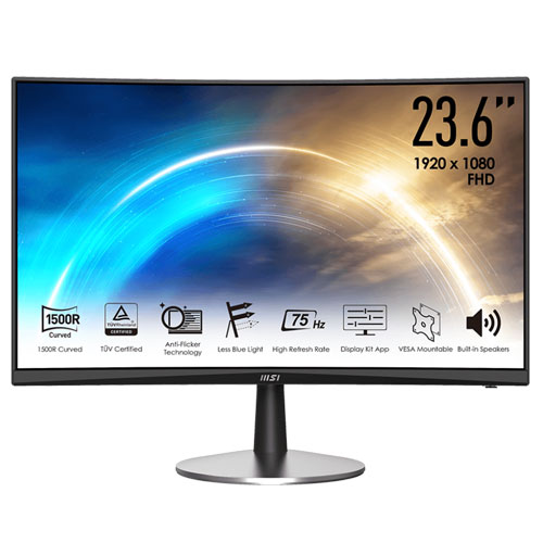 MSI PRO MP242C 24'' FHD 75Hz 1ms Curved Monitor ( 3 YEARS WARRANTY )
