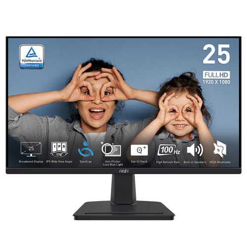 MSI Pro MP251 24.5" Inch 100Hz 1ms FHD Ultra Slim Frameless Monitor (3 YEARS WARRANTY)