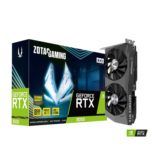 ZOTAC ECO GAMING GeForce RTX 3050 8GB GDDR6 Graphics Card