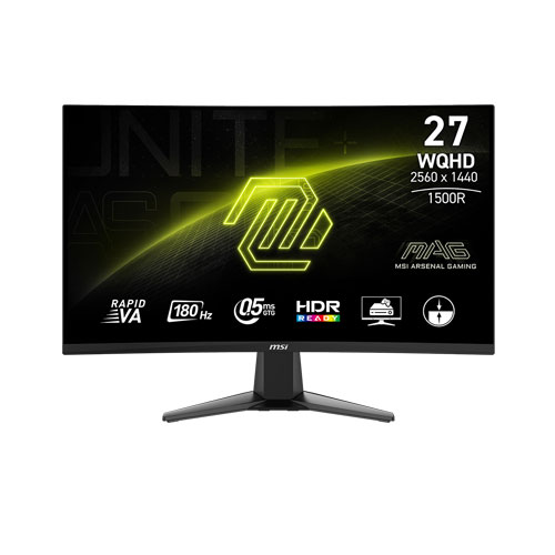 MSI MAG 27CQ6F  27" Inch WQHD (2560 X 1440) 180HZ 1MS Amd Freesync Curved Gaming Monitor