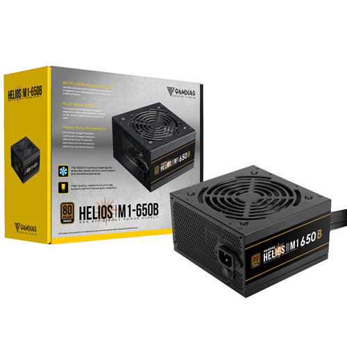 GAMDIAS HELIOS M1-650B 650W 80 Plus Bronze Certified Power Supply