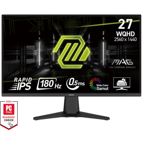 MSI MAG 275QF 27" Inch WQHD (2560 X 1440) 180HZ 0.5MS Adaptive Sync IPS Gaming Monitor (3 Years Warranty)