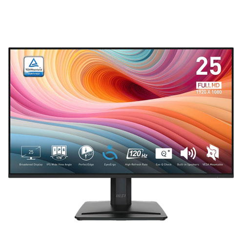 MSI Pro MP251 E2 24.5" Inch 120Hz 1ms FHD Ultra Slim Frameless Monitor (3 YEARS WARRANTY)