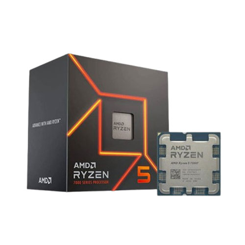 AMD Ryzen 5 7500F (6 Cores, 12 Threads) Up To 5 GHz Desktop Processor With Wraith Stealth Cooler ( 3 YEARS WARRANTY)